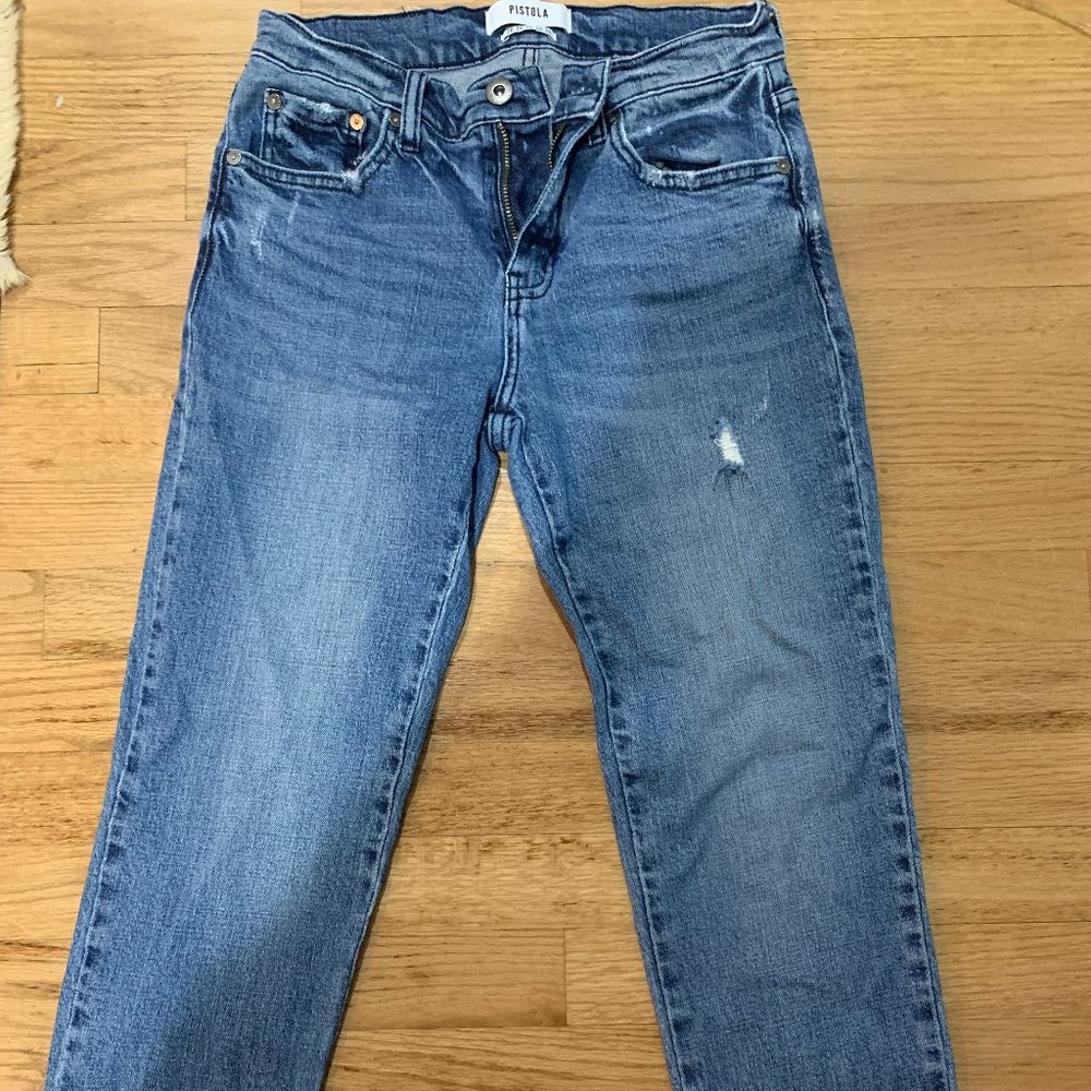 Pistola Plaid Cuffed Jeans